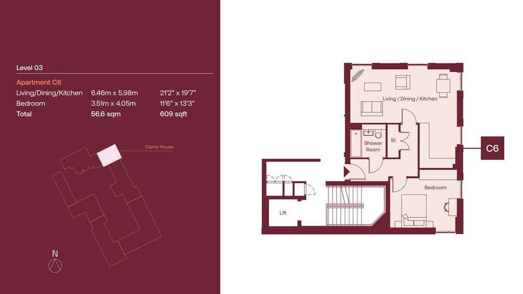 1 bedroom flat for sale - floorplan