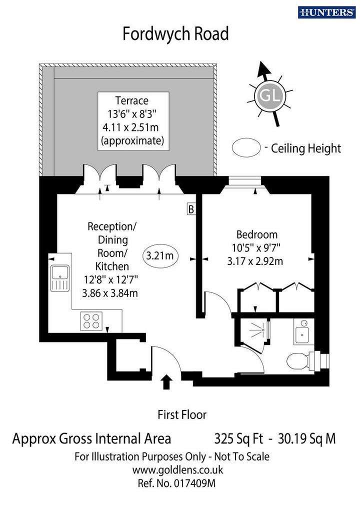 1 bedroom flat to rent - floorplan