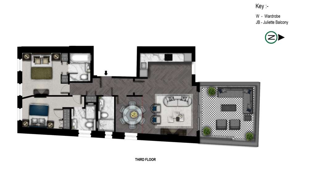 2 bedroom flat to rent - floorplan