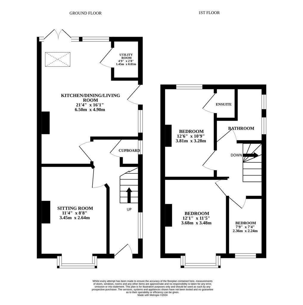 3 bedroom semi-detached house for sale - floorplan