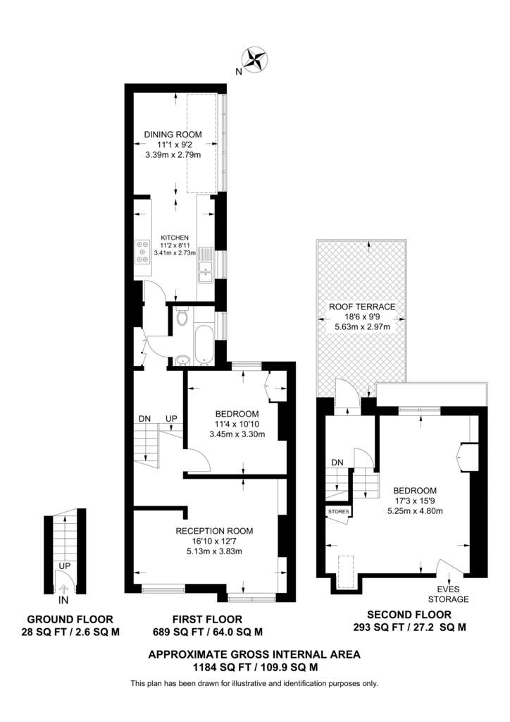 2 bedroom maisonette to rent - floorplan