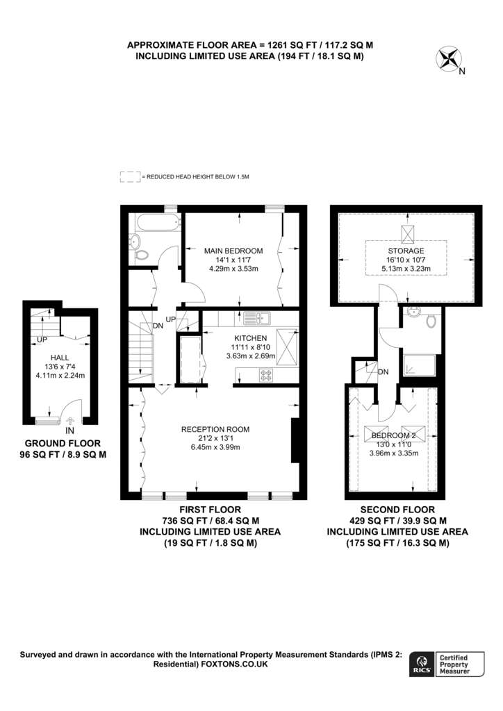 2 bedroom flat to rent - floorplan