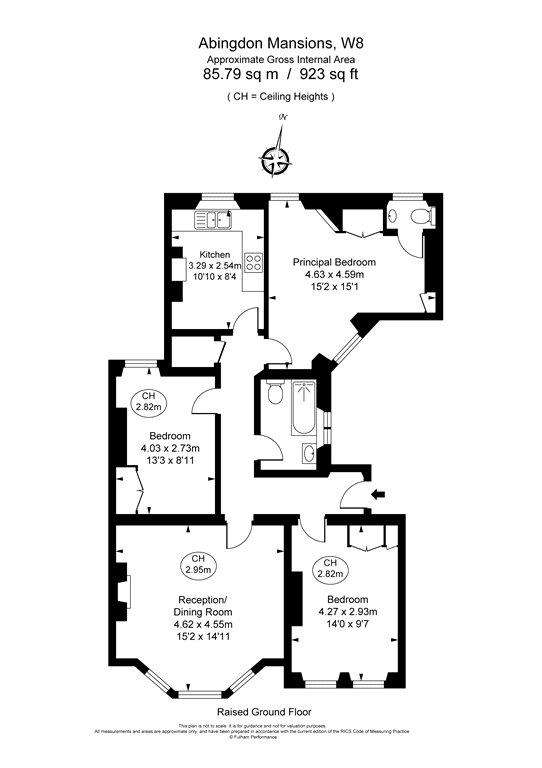 3 bedroom flat to rent - floorplan