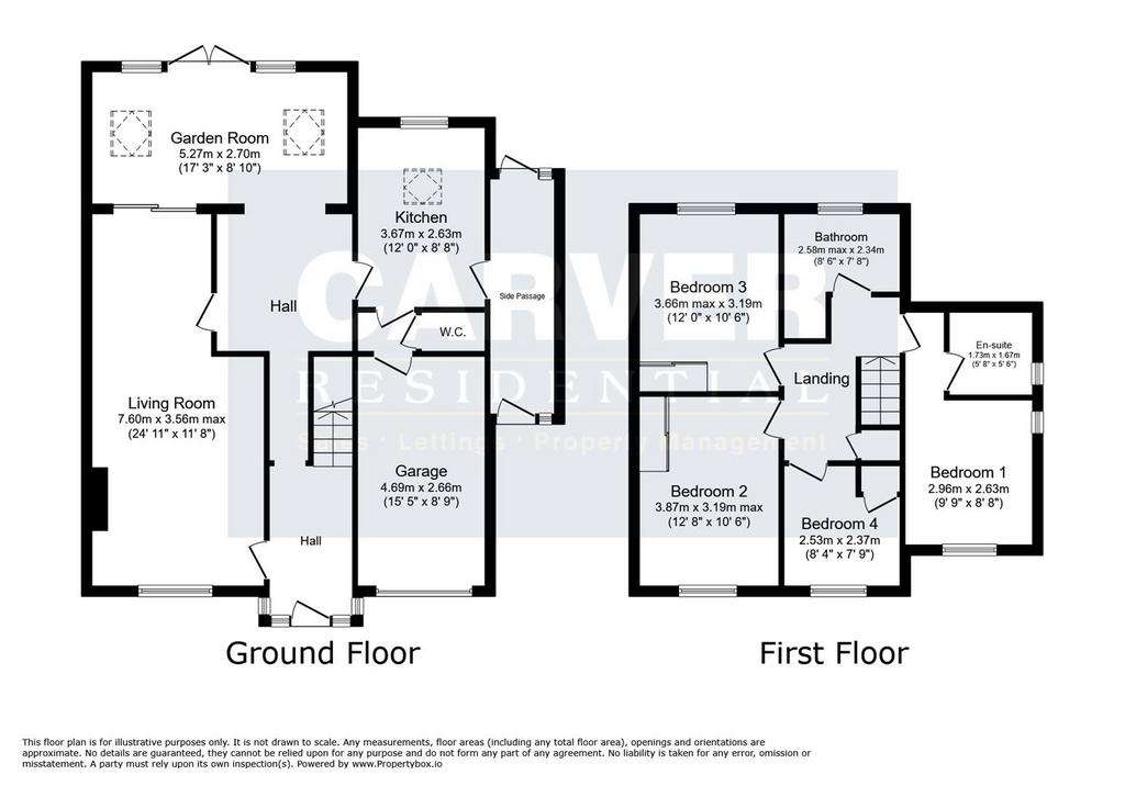 4 bedroom semi-detached house for sale - floorplan