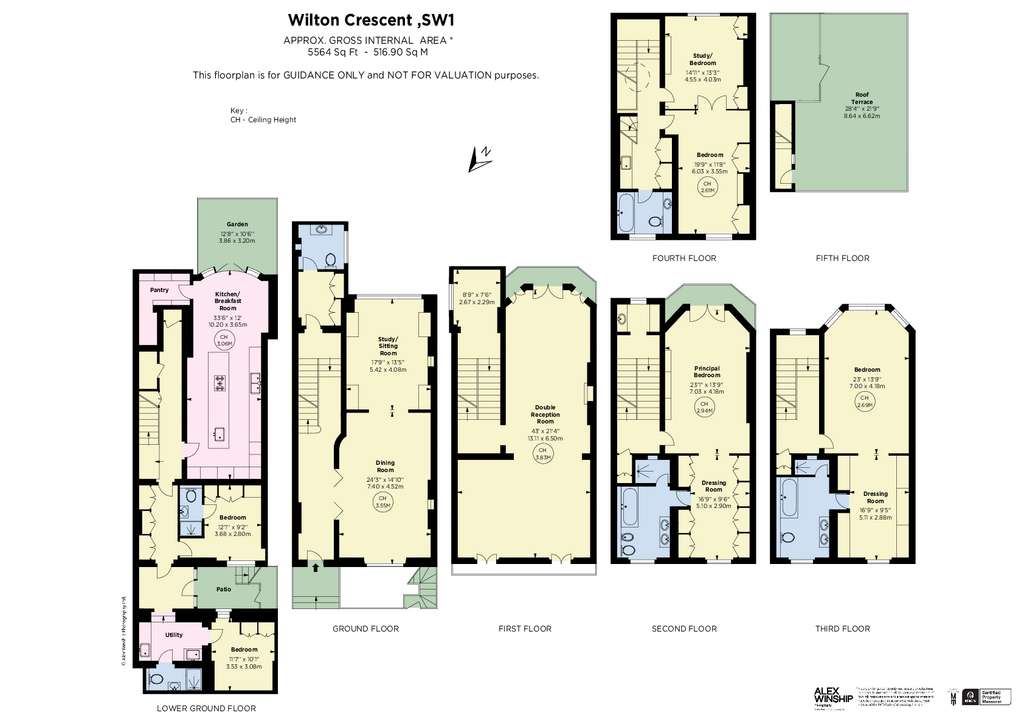 6 bedroom town house for sale - floorplan