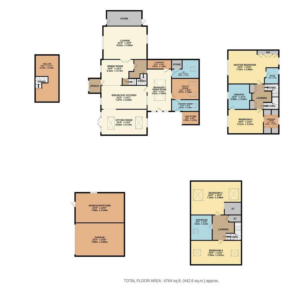 4 bedroom detached house for sale - floorplan