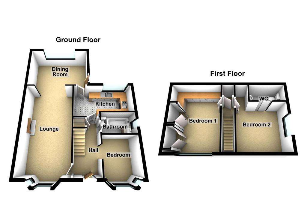 3 bedroom semi-detached house for sale - floorplan