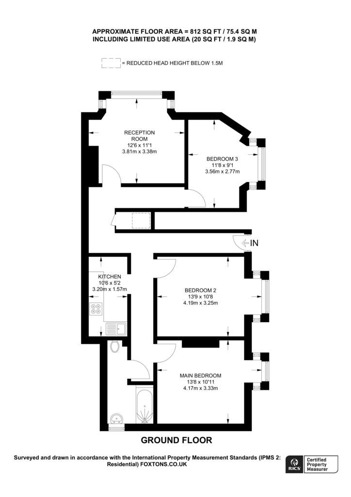 3 bedroom house to rent - floorplan