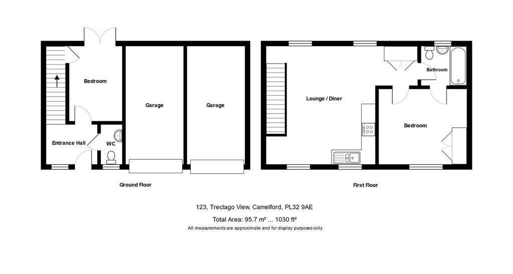 2 bedroom semi-detached house for sale - floorplan