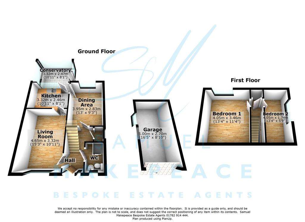 2 bedroom semi-detached bungalow for sale - floorplan