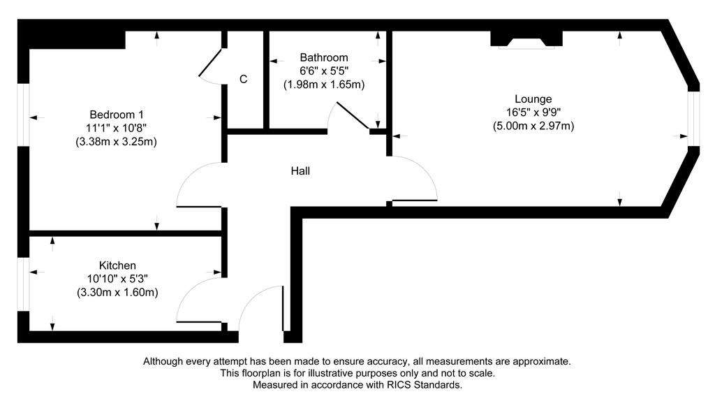 1 bedroom flat for sale - floorplan