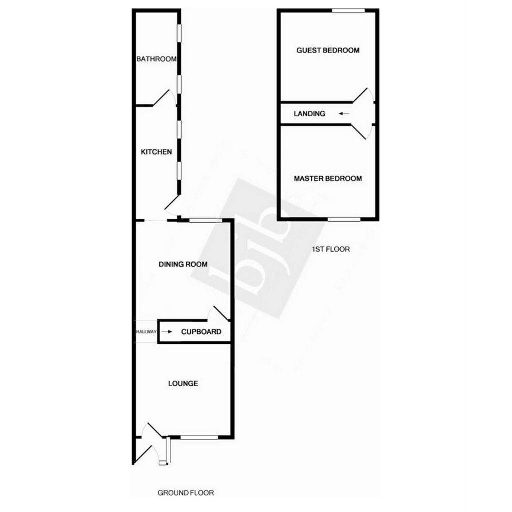 2 bedroom terraced house for sale - floorplan