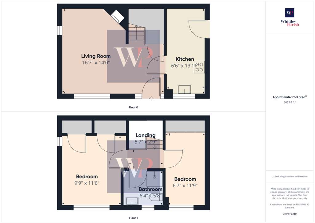 2 bedroom semi-detached house for sale - floorplan