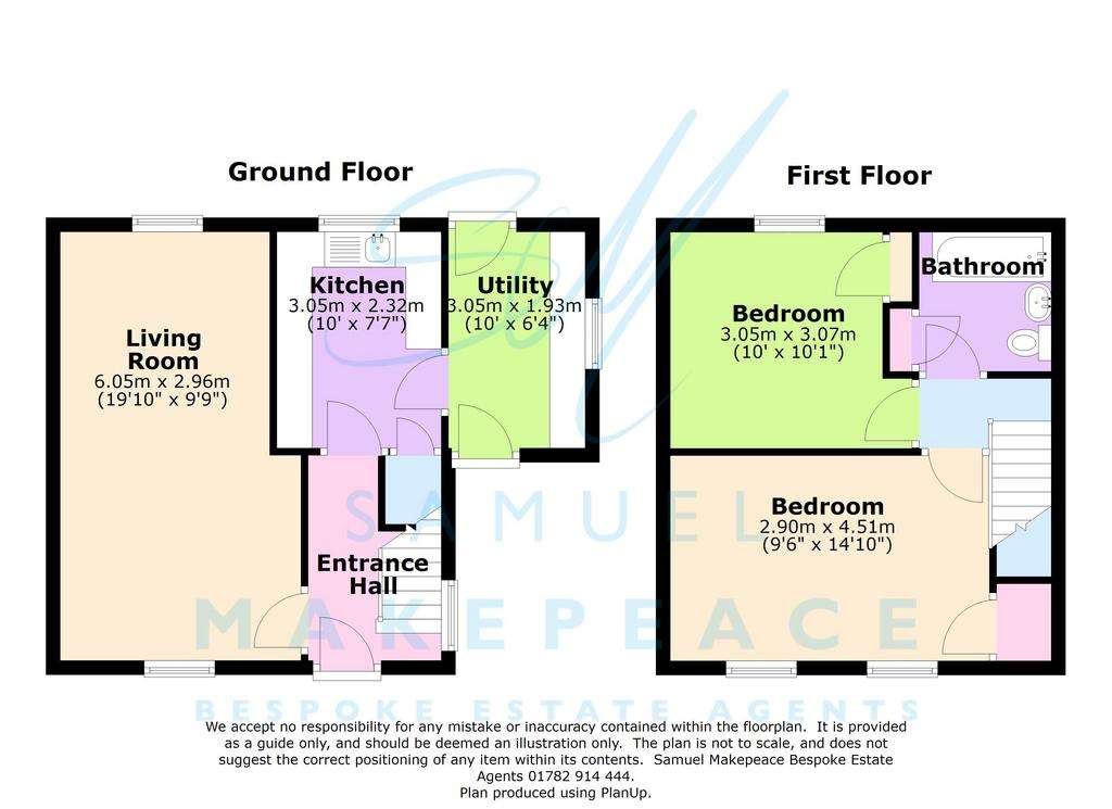 2 bedroom semi-detached house for sale - floorplan