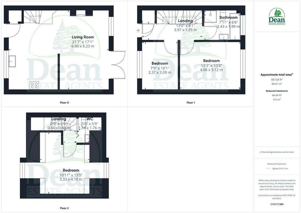 3 bedroom end of terrace house for sale - floorplan