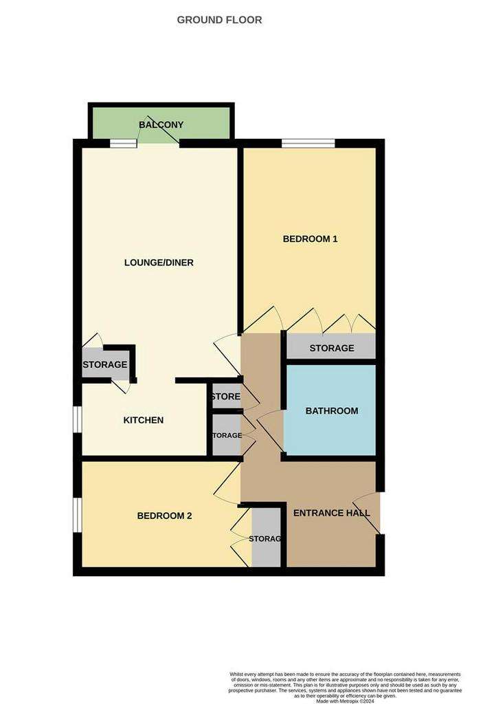 2 bedroom retirement property for sale - floorplan