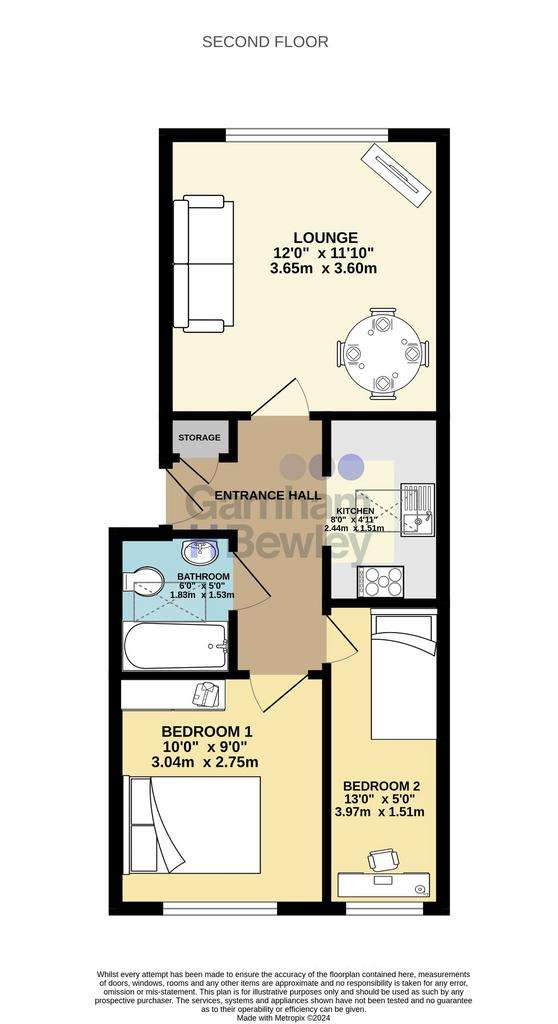 2 bedroom flat for sale - floorplan