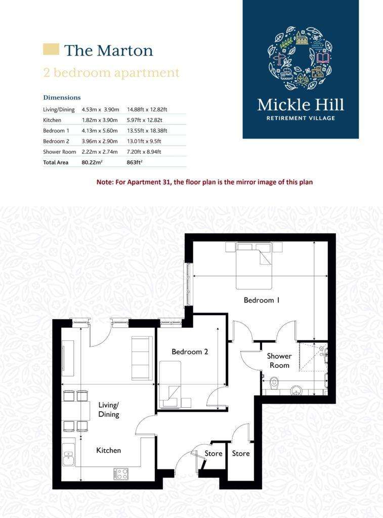 2 bedroom flat for sale - floorplan