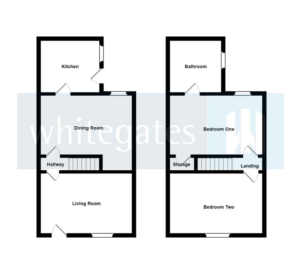 2 bedroom terraced house for sale - floorplan