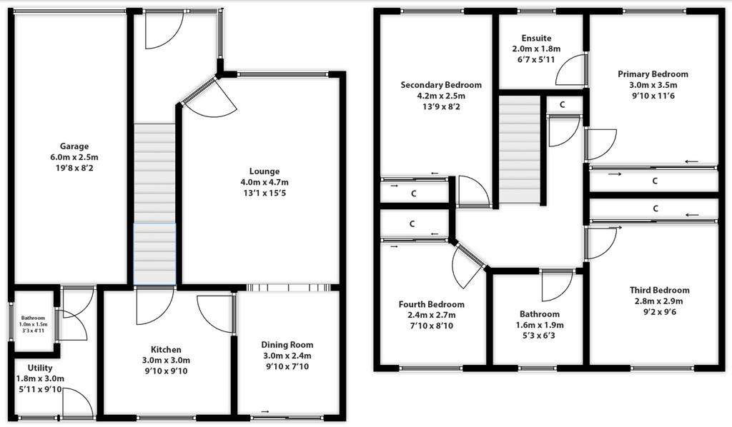 4 bedroom detached house for sale - floorplan