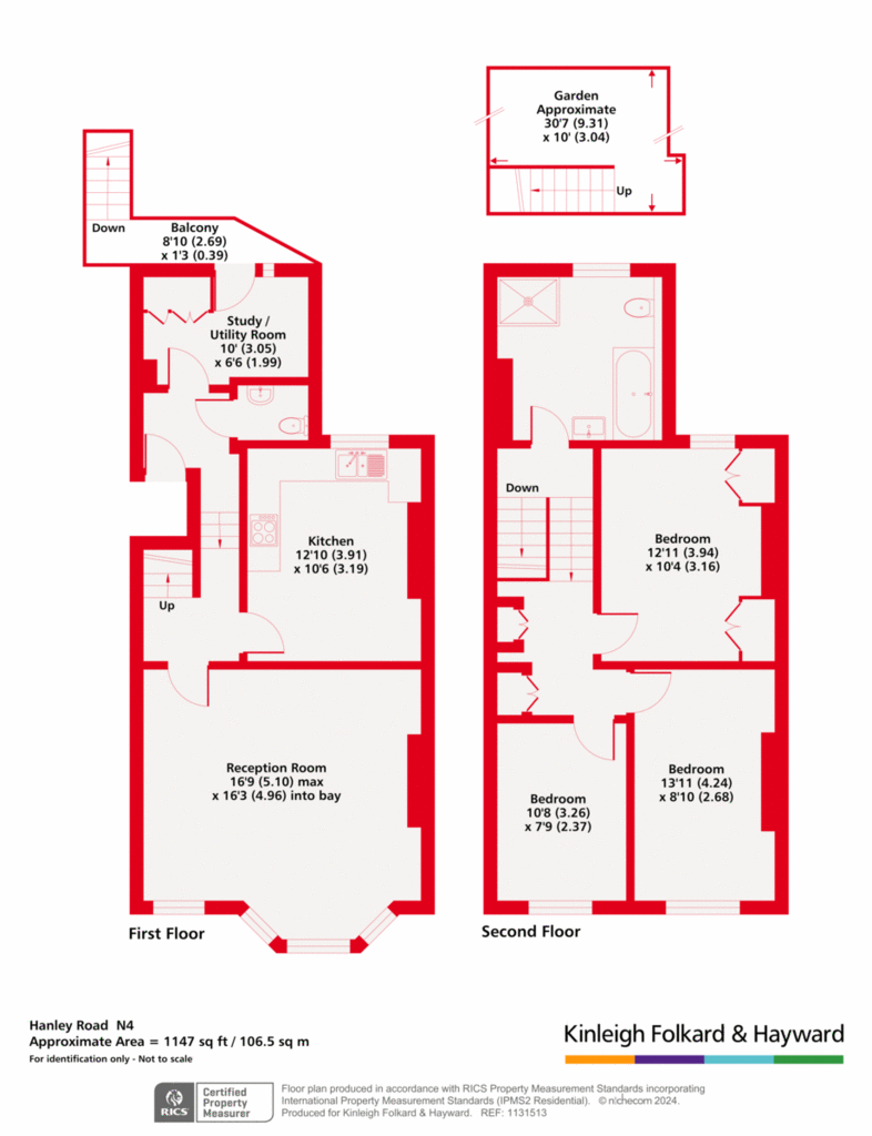 3 bedroom flat for sale - floorplan