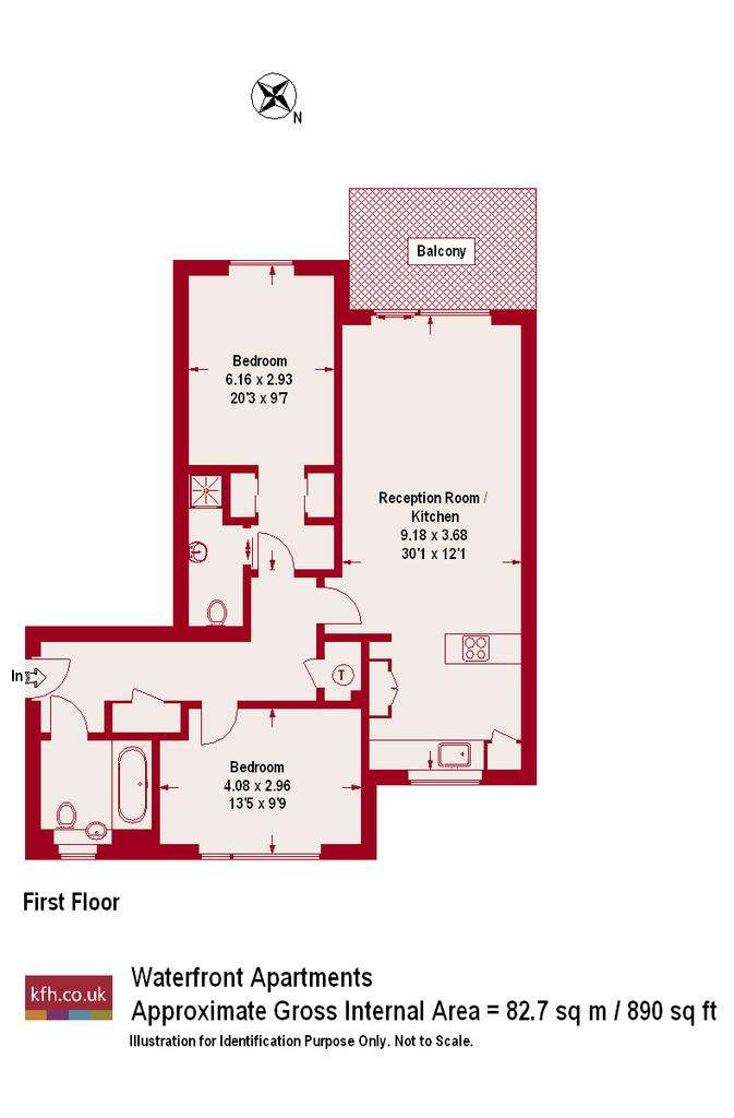 2 bedroom flat for sale - floorplan