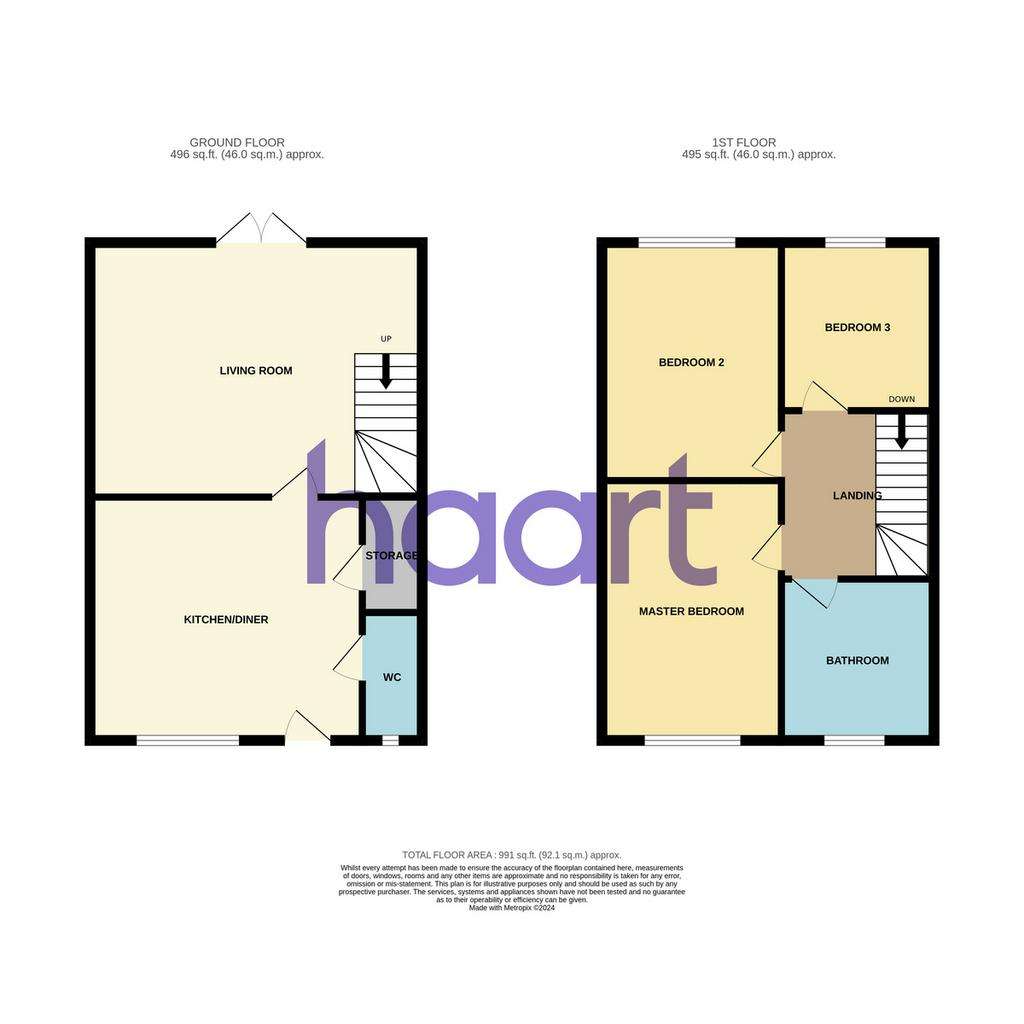 3 bedroom town house for sale - floorplan