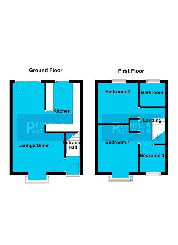 3 bedroom semi-detached house for sale - floorplan