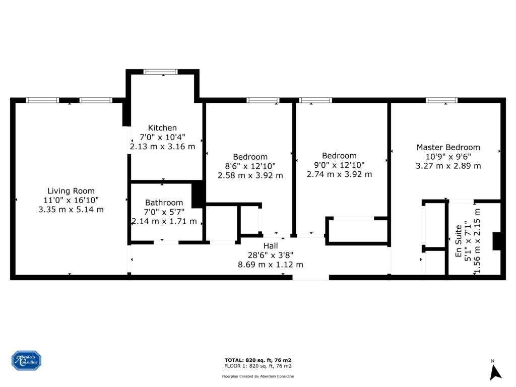 3 bedroom flat for sale - floorplan