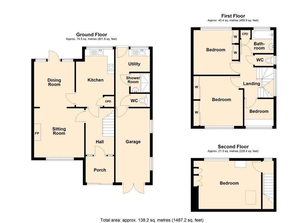 4 bedroom semi-detached house for sale - floorplan