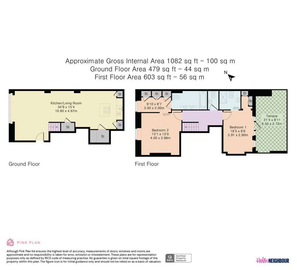 2 bedroom flat to rent - floorplan