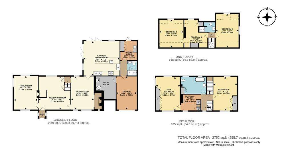 4 bedroom detached house to rent - floorplan