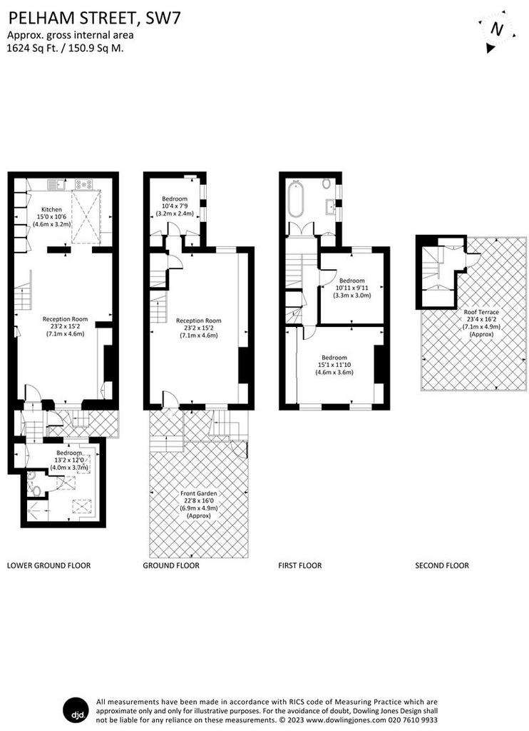 4 bedroom terraced house to rent - floorplan