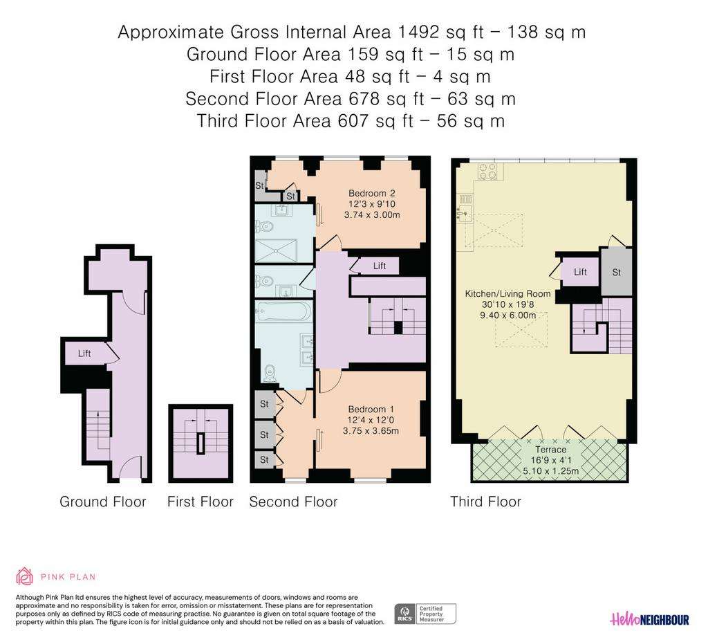 2 bedroom flat to rent - floorplan