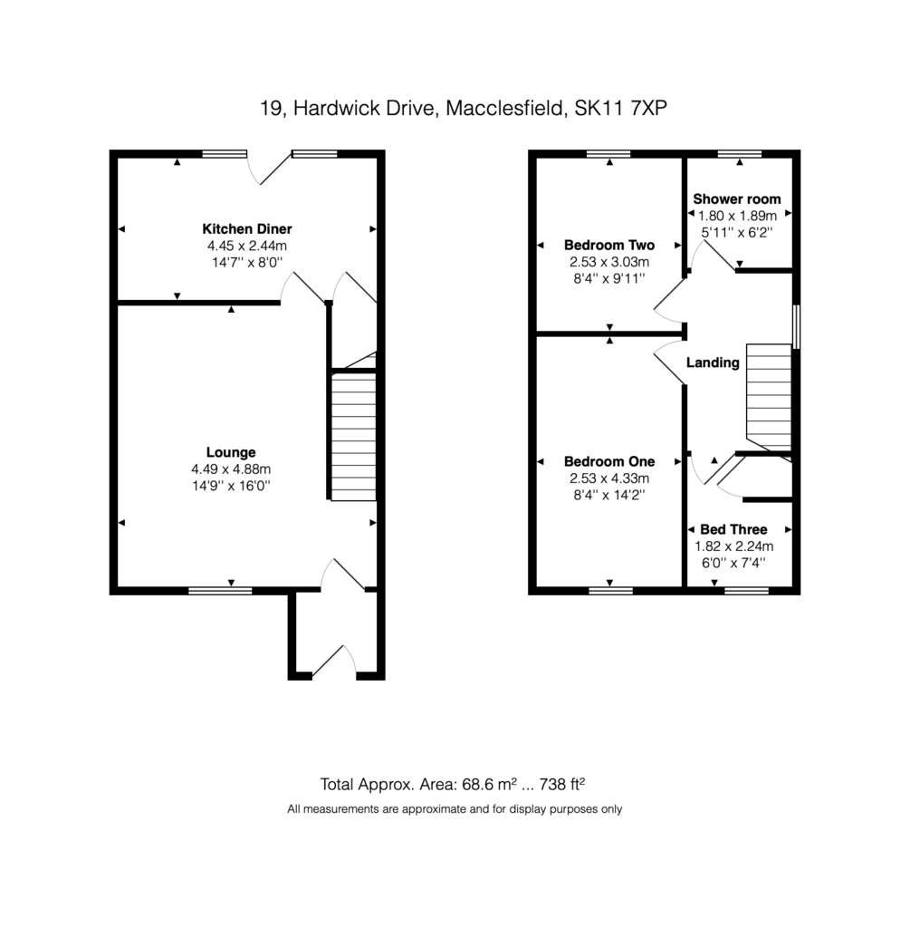 3 bedroom end of terrace house for sale - floorplan