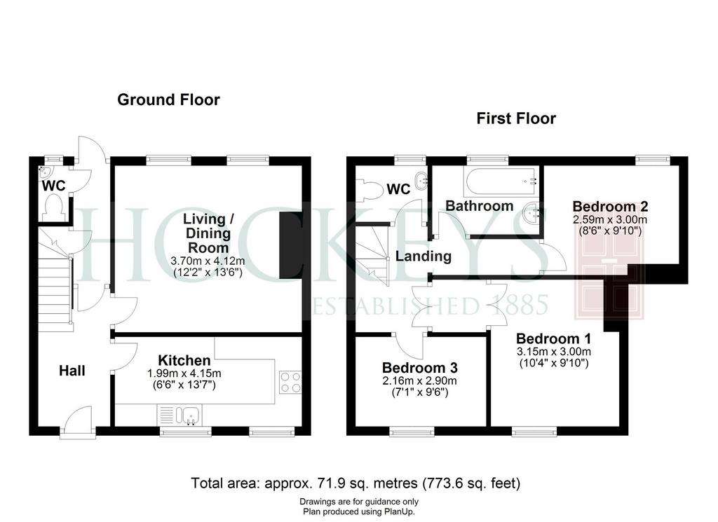 3 bedroom terraced house for sale - floorplan