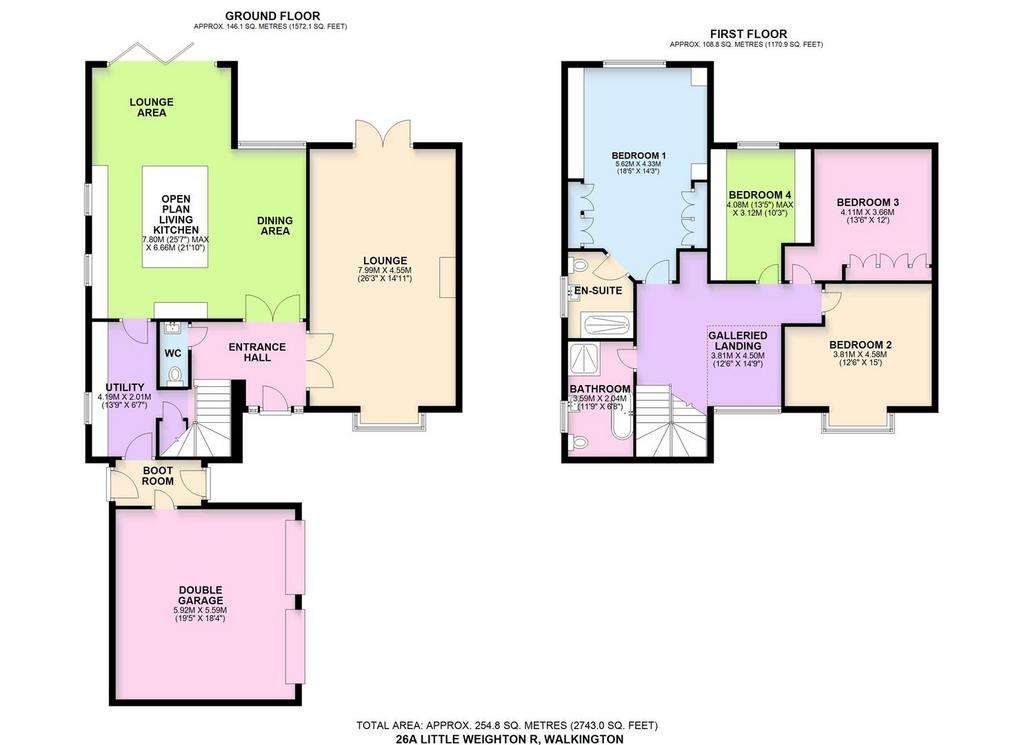 4 bedroom house for sale - floorplan