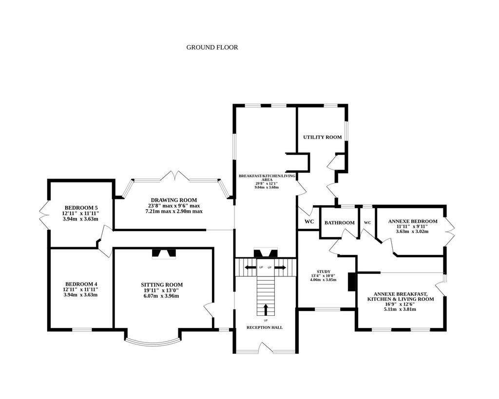 5 bedroom detached house for sale - floorplan