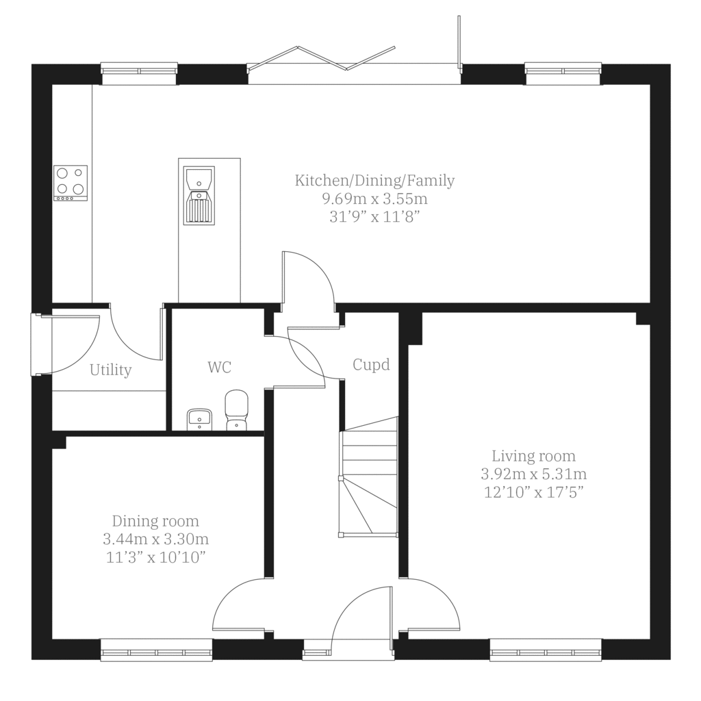 5 bedroom detached house for sale - floorplan