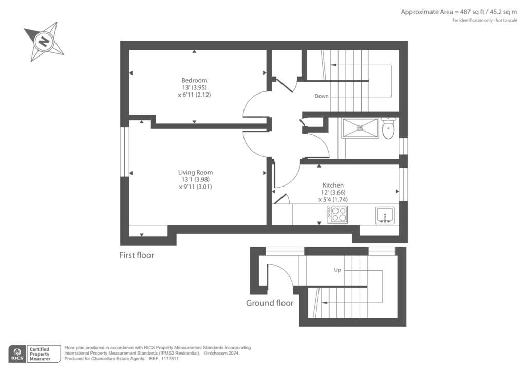 1 bedroom flat for sale - floorplan