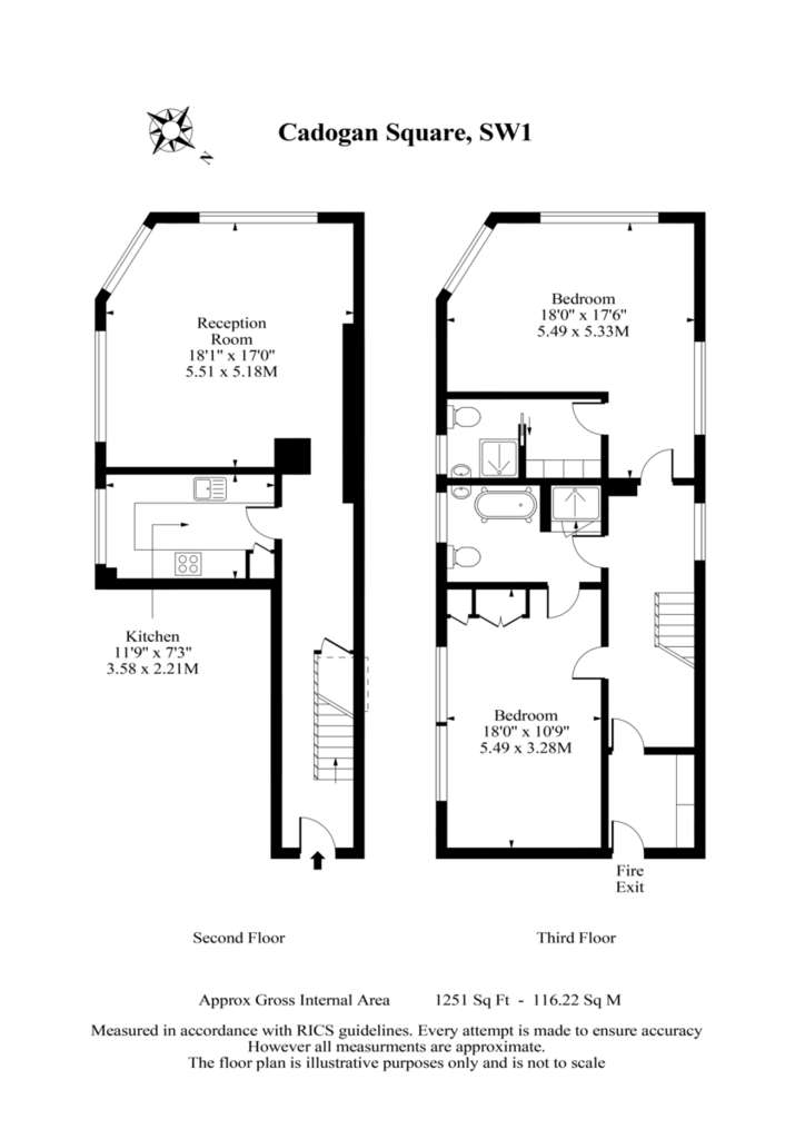 2 bedroom flat to rent - floorplan