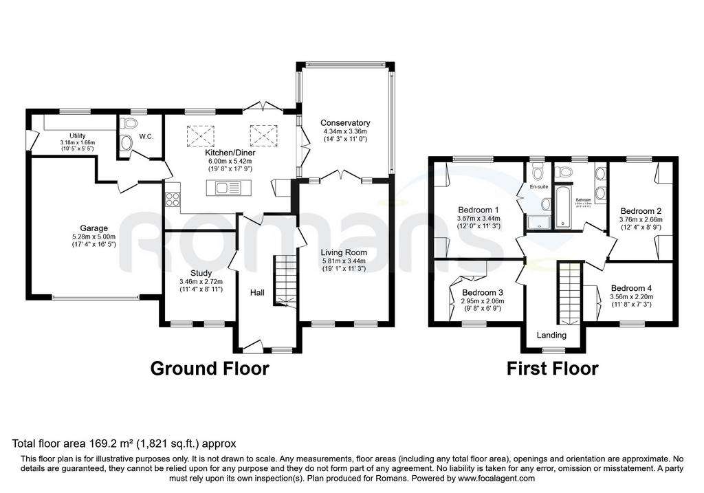 4 bedroom detached house to rent - floorplan