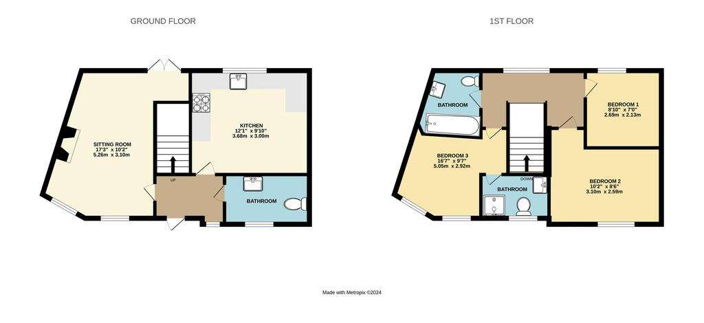 3 bedroom semi-detached house to rent - floorplan