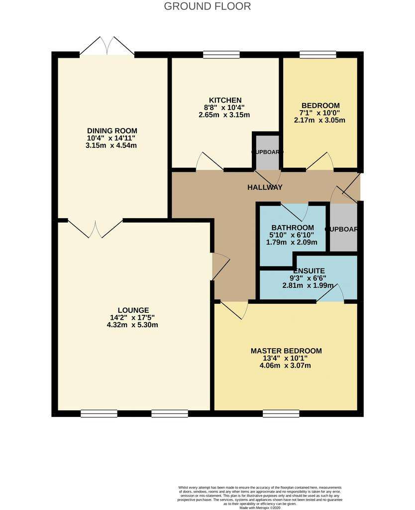 2 bedroom ground floor flat for sale - floorplan