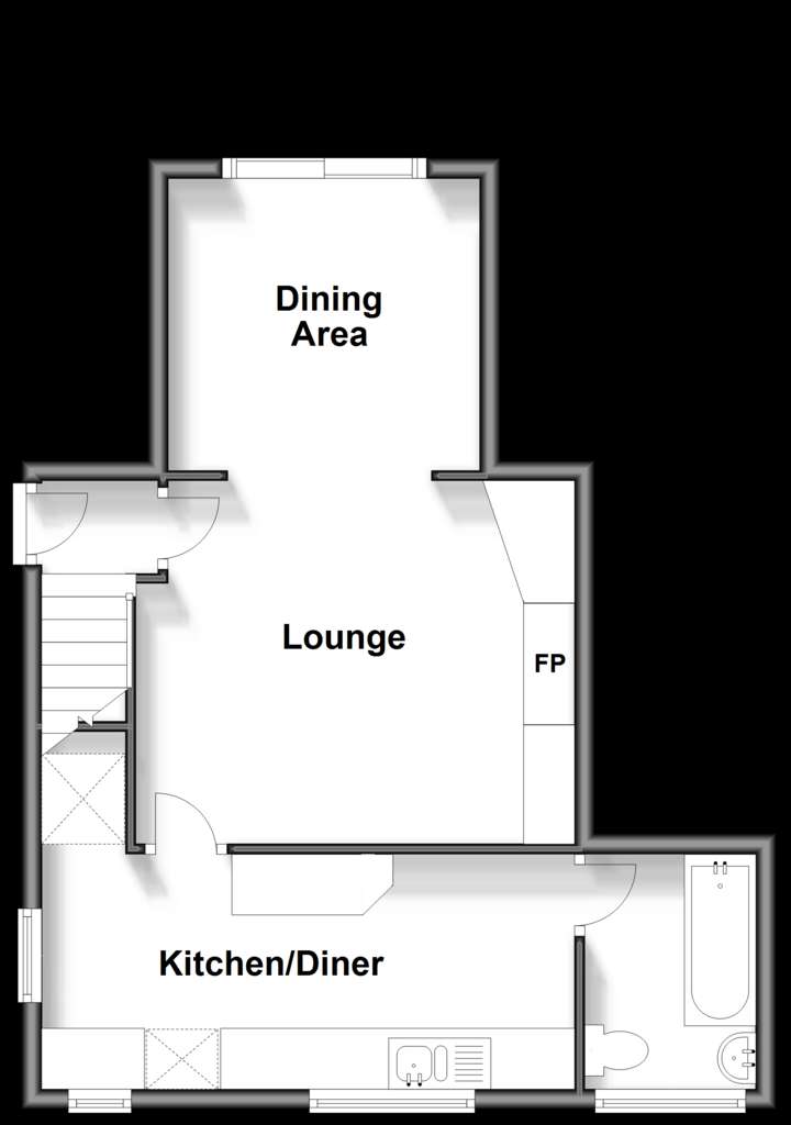 3 bedroom semi-detached house for sale - floorplan