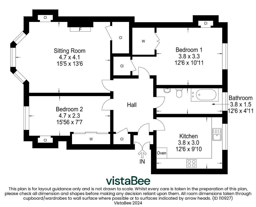 2 bedroom flat for sale - floorplan