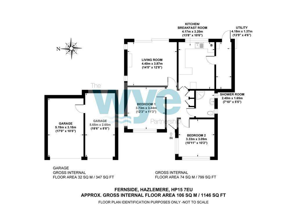 2 bedroom detached bungalow for sale - floorplan