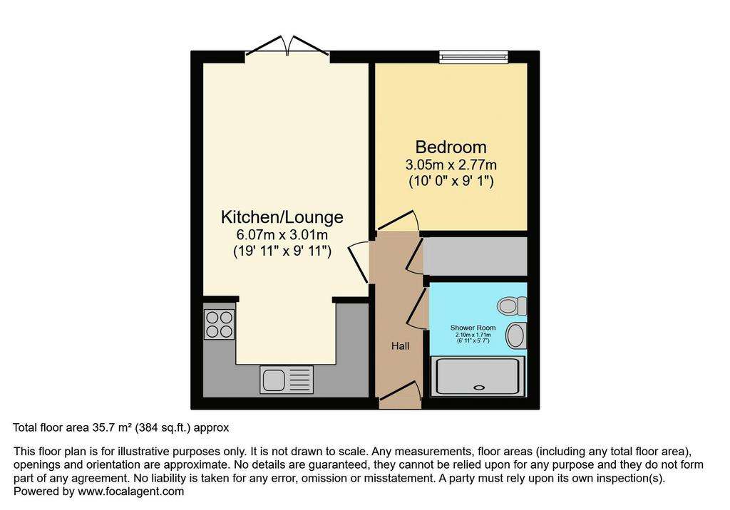 1 bedroom retirement property for sale - floorplan