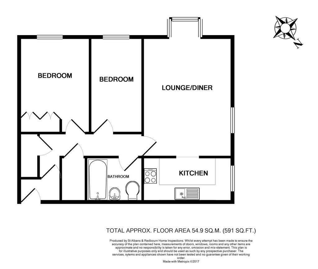 2 bedroom flat for sale - floorplan