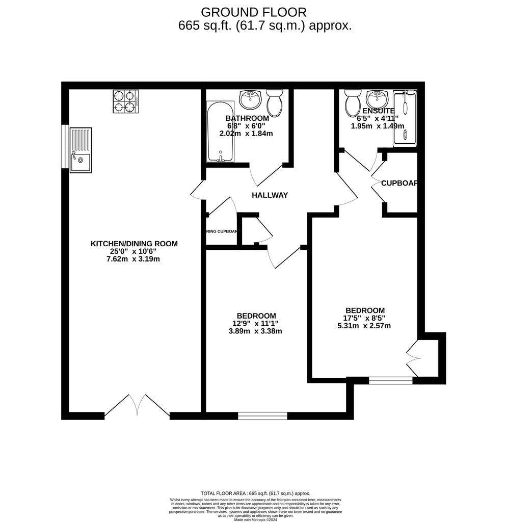 2 bedroom flat for sale - floorplan